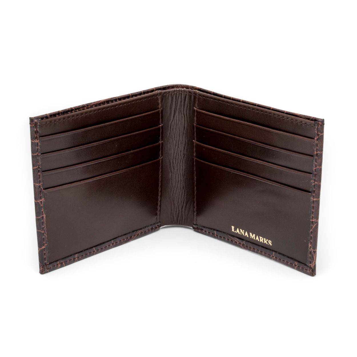Bi-Fold Wallet in Chocolate Brown