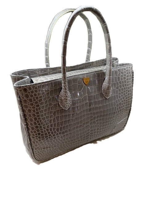 Architectural Tote in Light Taupe