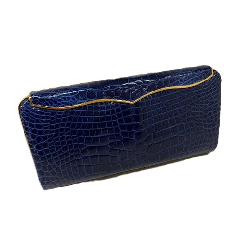 Large Cleopatra Clutch in Royal Indigo Purple