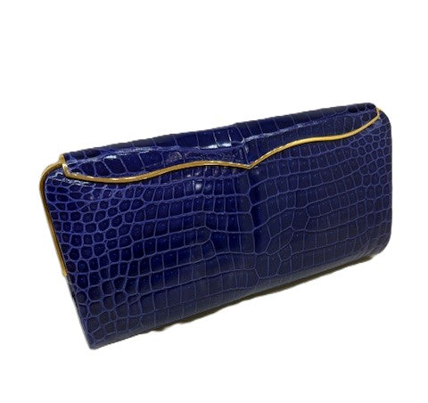 Large Cleopatra Clutch in Royal Sapphire Blue