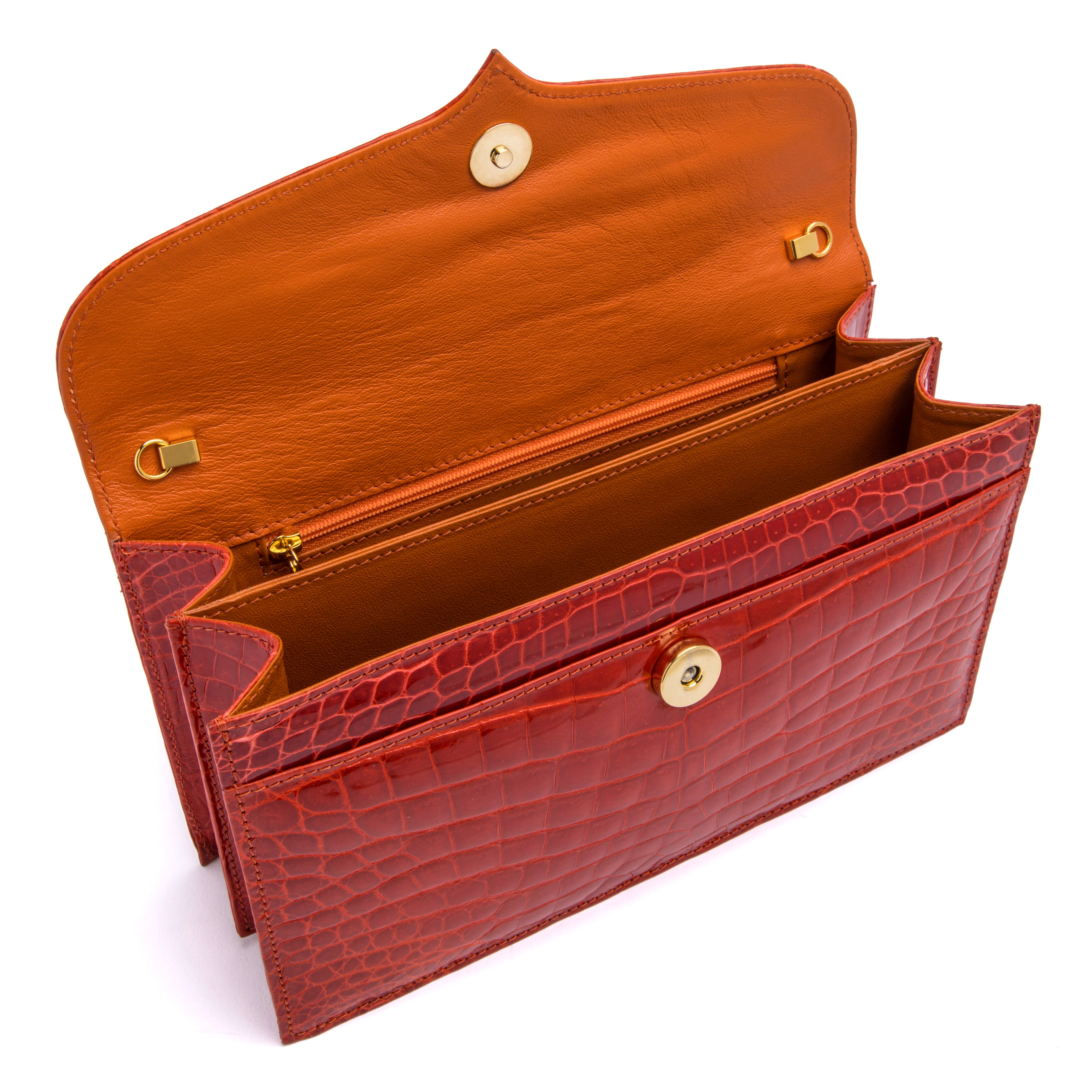 Capri Clutch in Orange