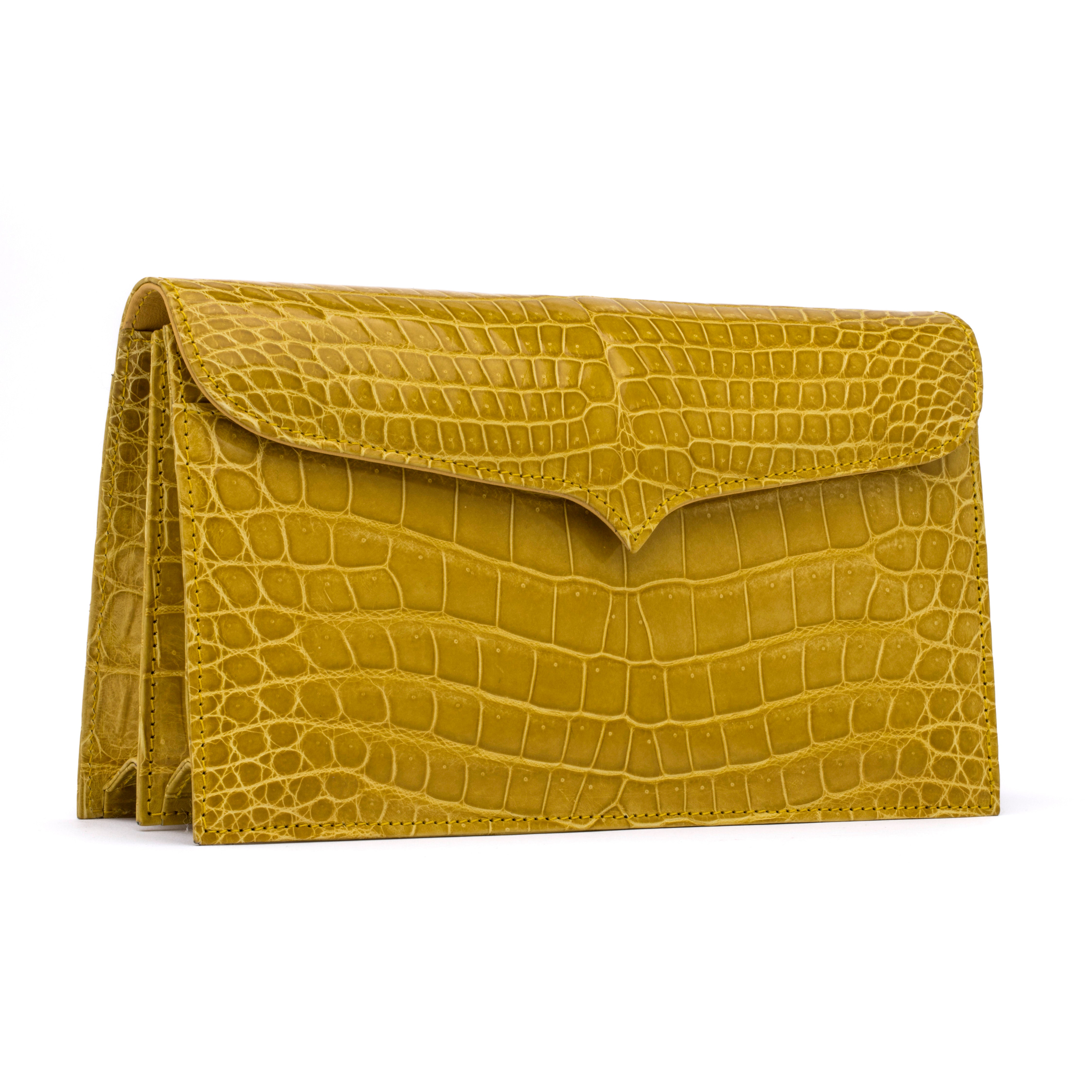 Capri Clutch in Lemon Yellow