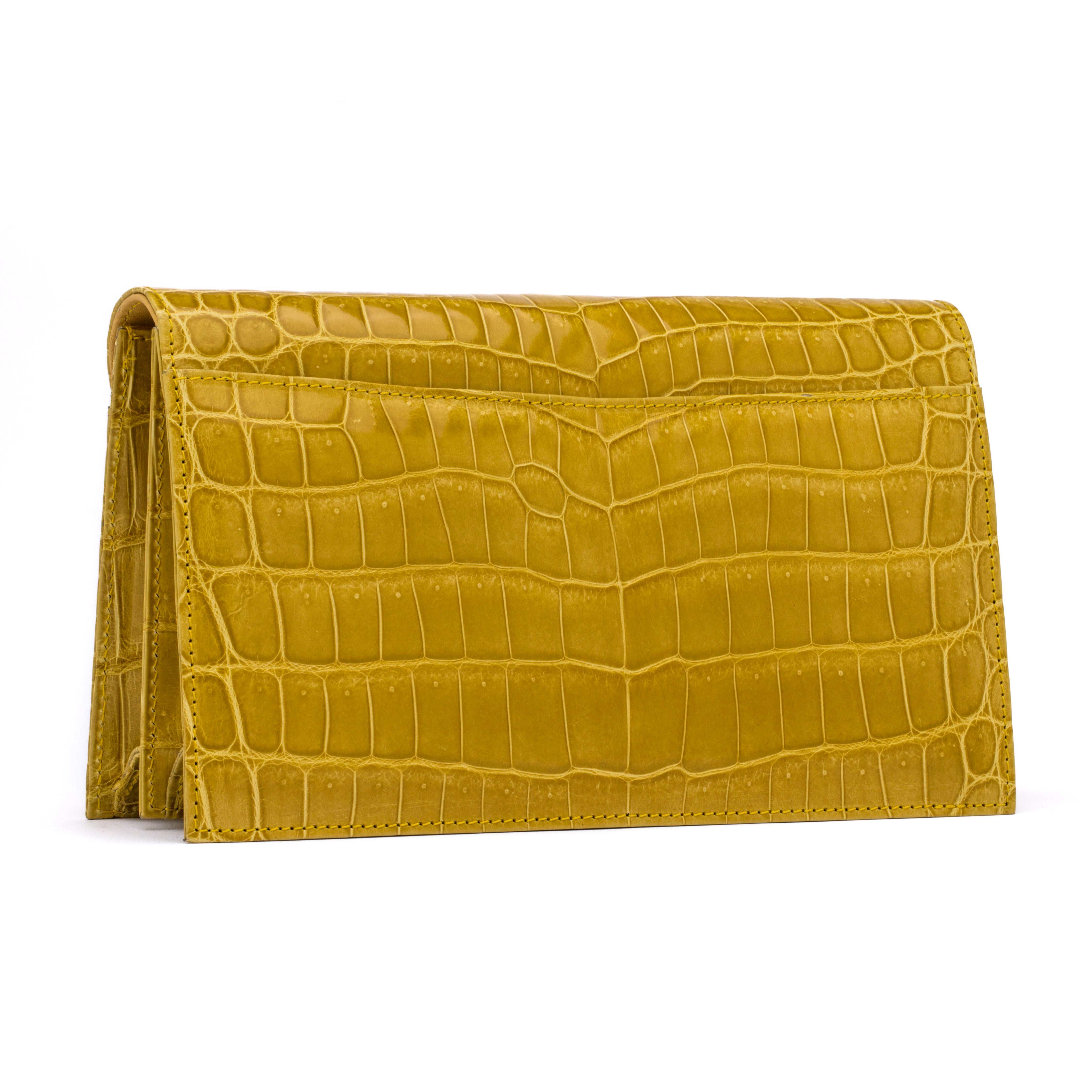 Capri Clutch in Lemon Yellow