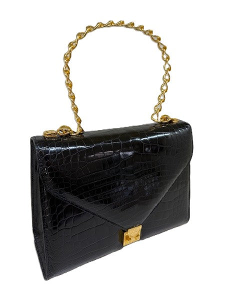 Medium Frozen Chain Tophandle in Black