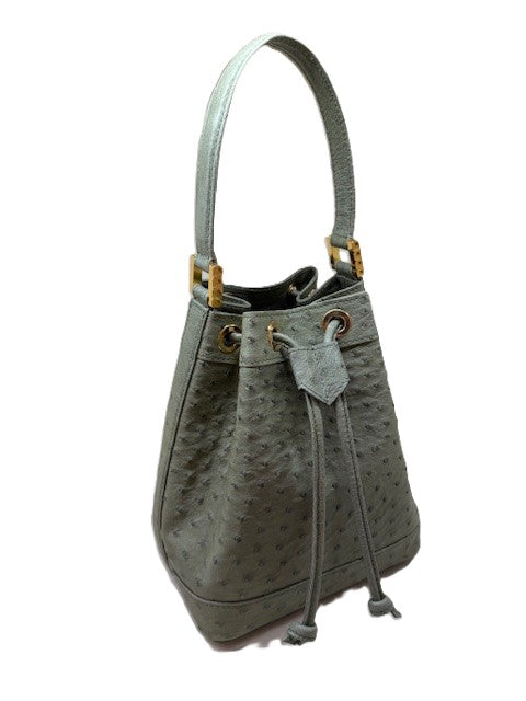 Isla Tote in Sage Ostrich