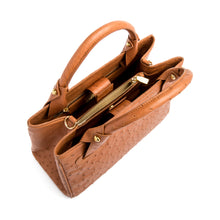 Load image into Gallery viewer, Tote Top Zip Handle in Cognac
