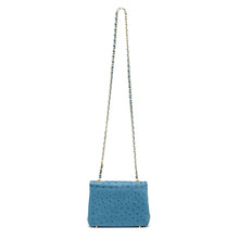 Load image into Gallery viewer, Medium Chain Bag in Blue Jeans Ostrich
