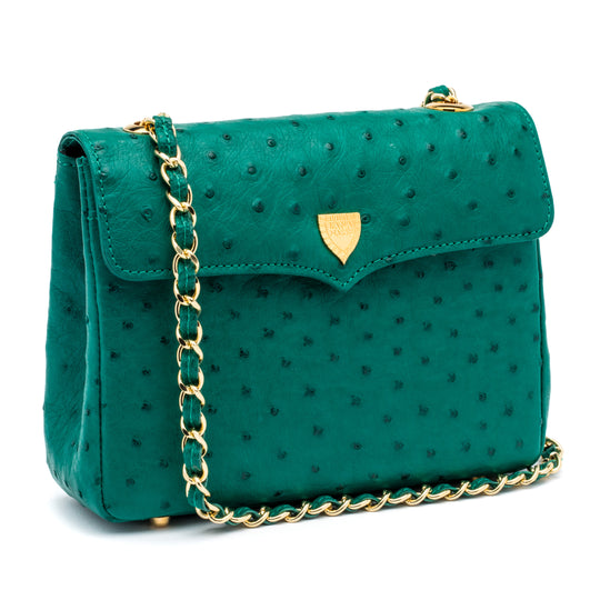 Medium Chain Bag in Emerald Green