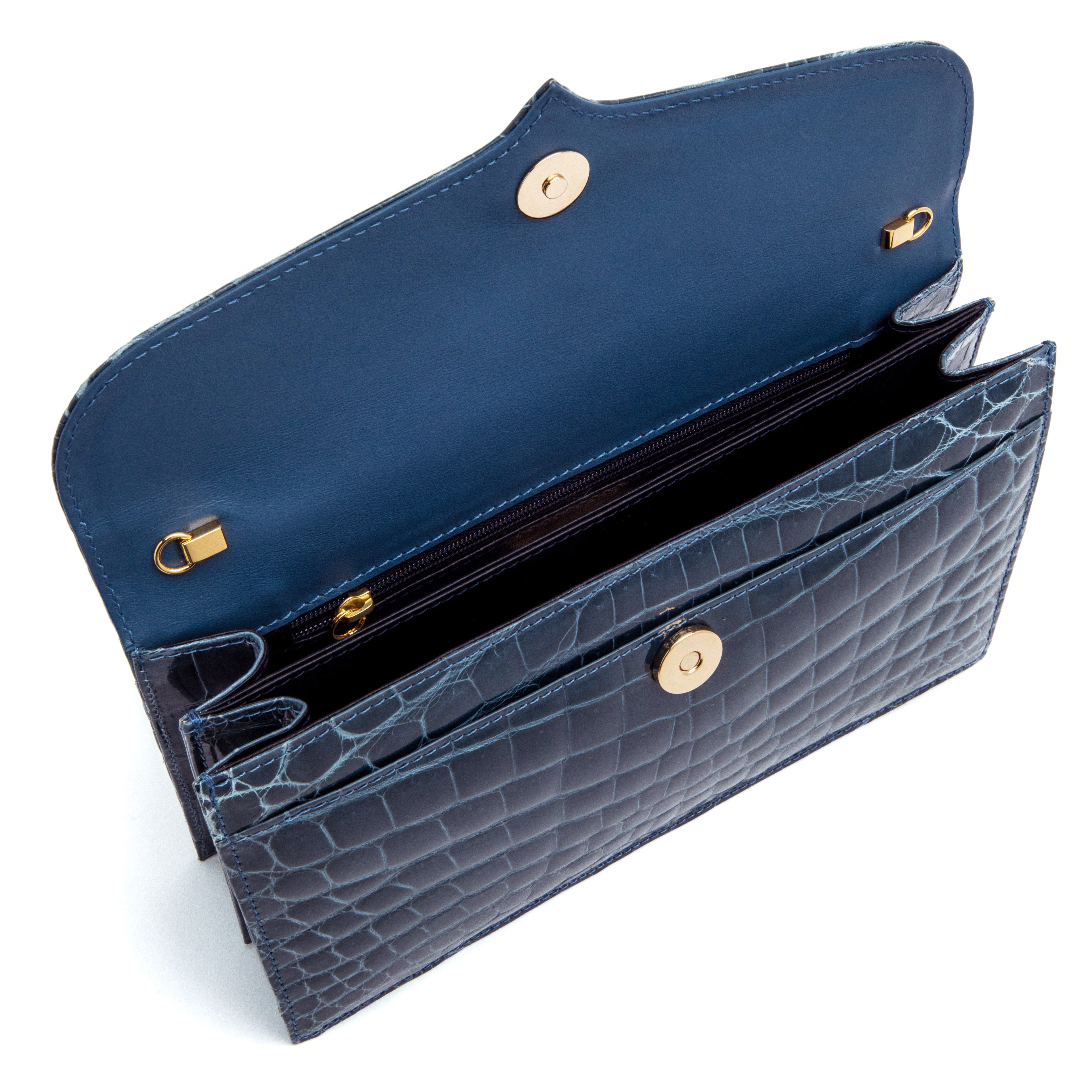 Capri Clutch in Blue Jeans