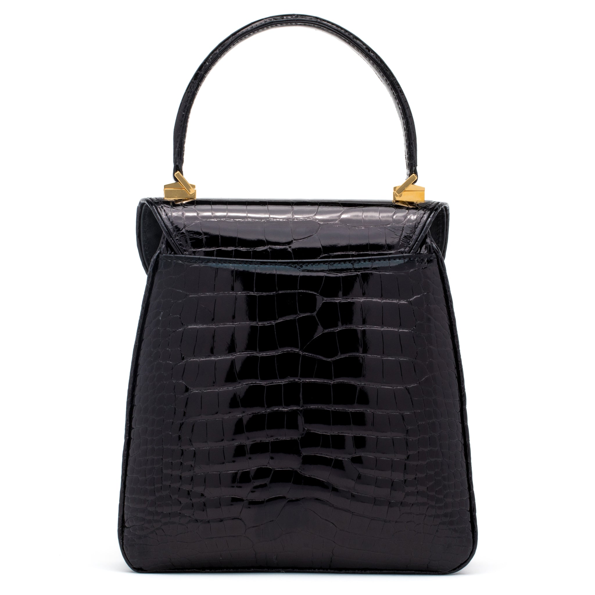 Glass hotsell Ladder & Co. Diana in black croc.