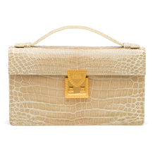 Load image into Gallery viewer, Madison Clutch in Cream Alligator

