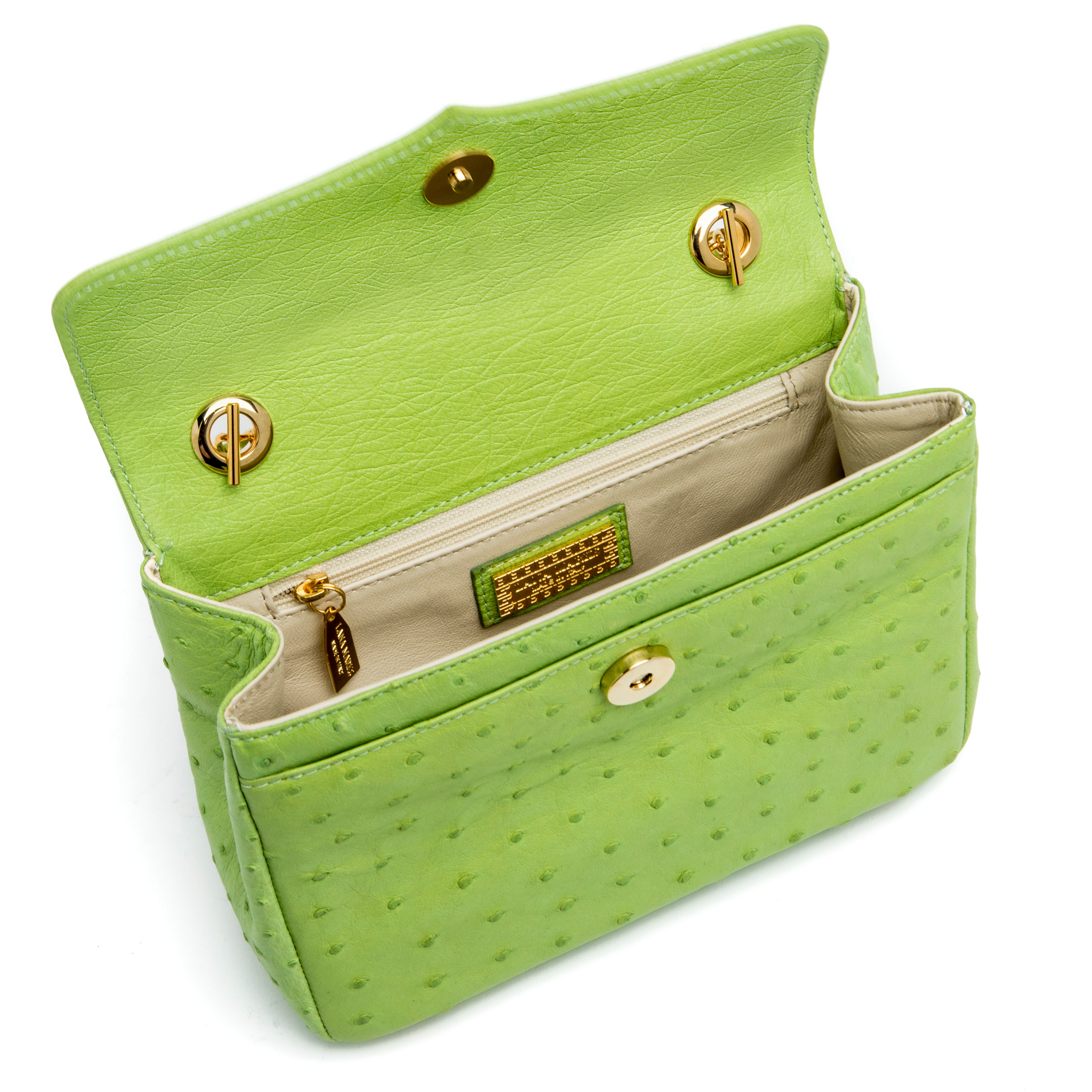 Medium Chain Bag in Lime Green