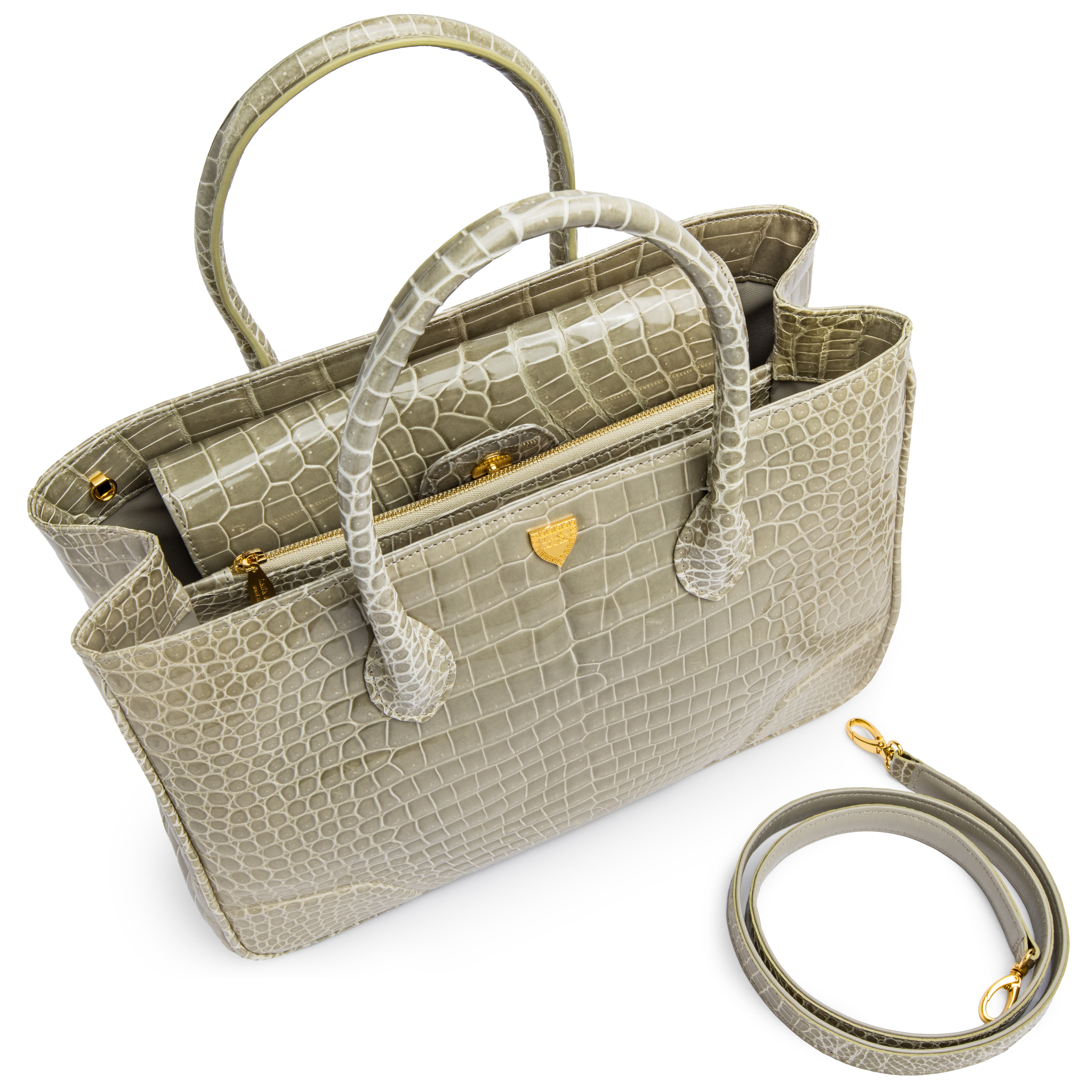 Architectural Tote in Taupe