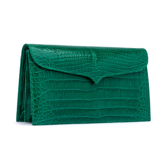 Capri Clutch in Emerald Green
