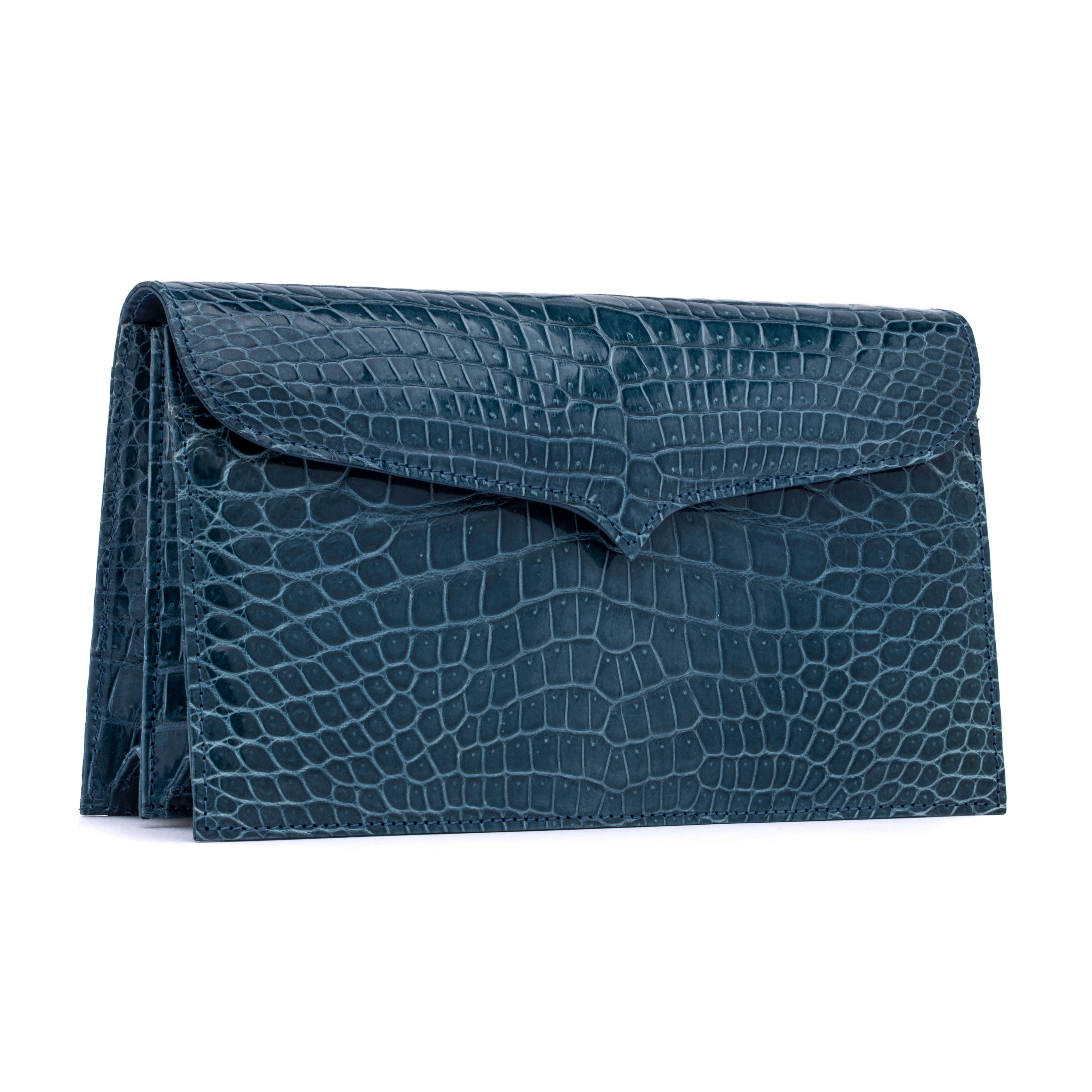Capri Clutch in Blue Jeans