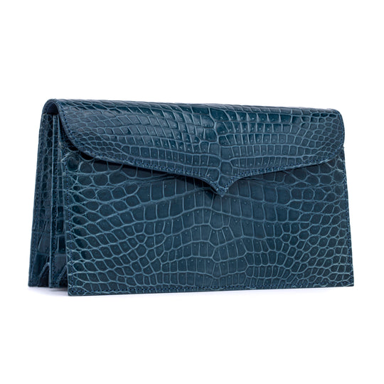Capri Clutch in Blue Jeans