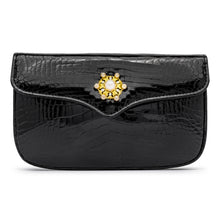 Load image into Gallery viewer, The Contessa Clutch with French Baroque Pearls in Black
