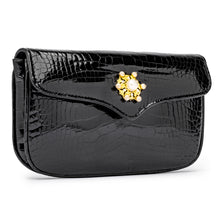 Load image into Gallery viewer, The Contessa Clutch with French Baroque Pearls in Black
