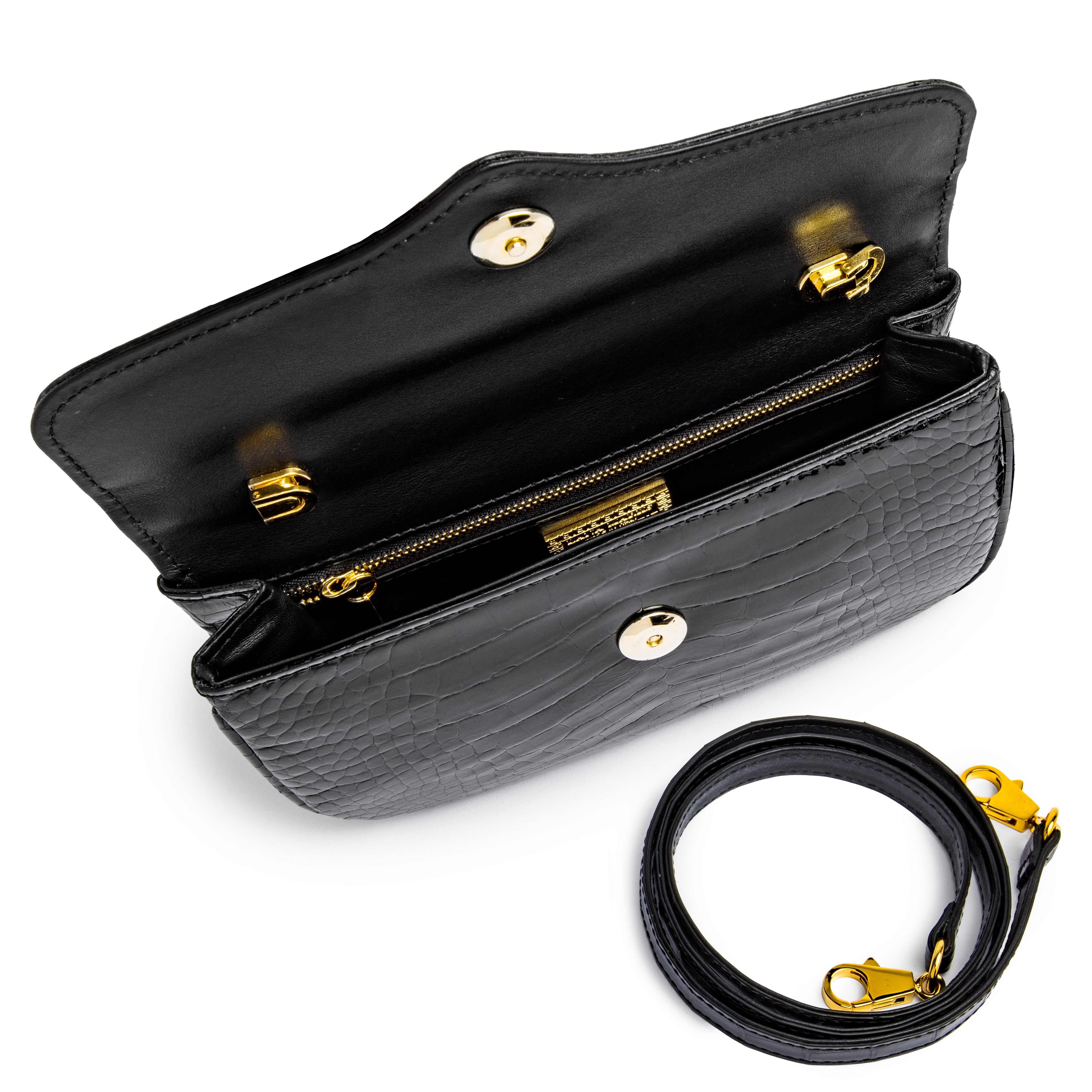 The Contessa Clutch with French Baroque Pearls in Black