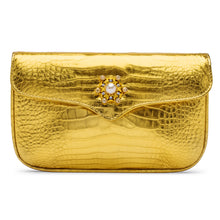 Load image into Gallery viewer, The Contessa Clutch with French Baroque Pearls in Gold
