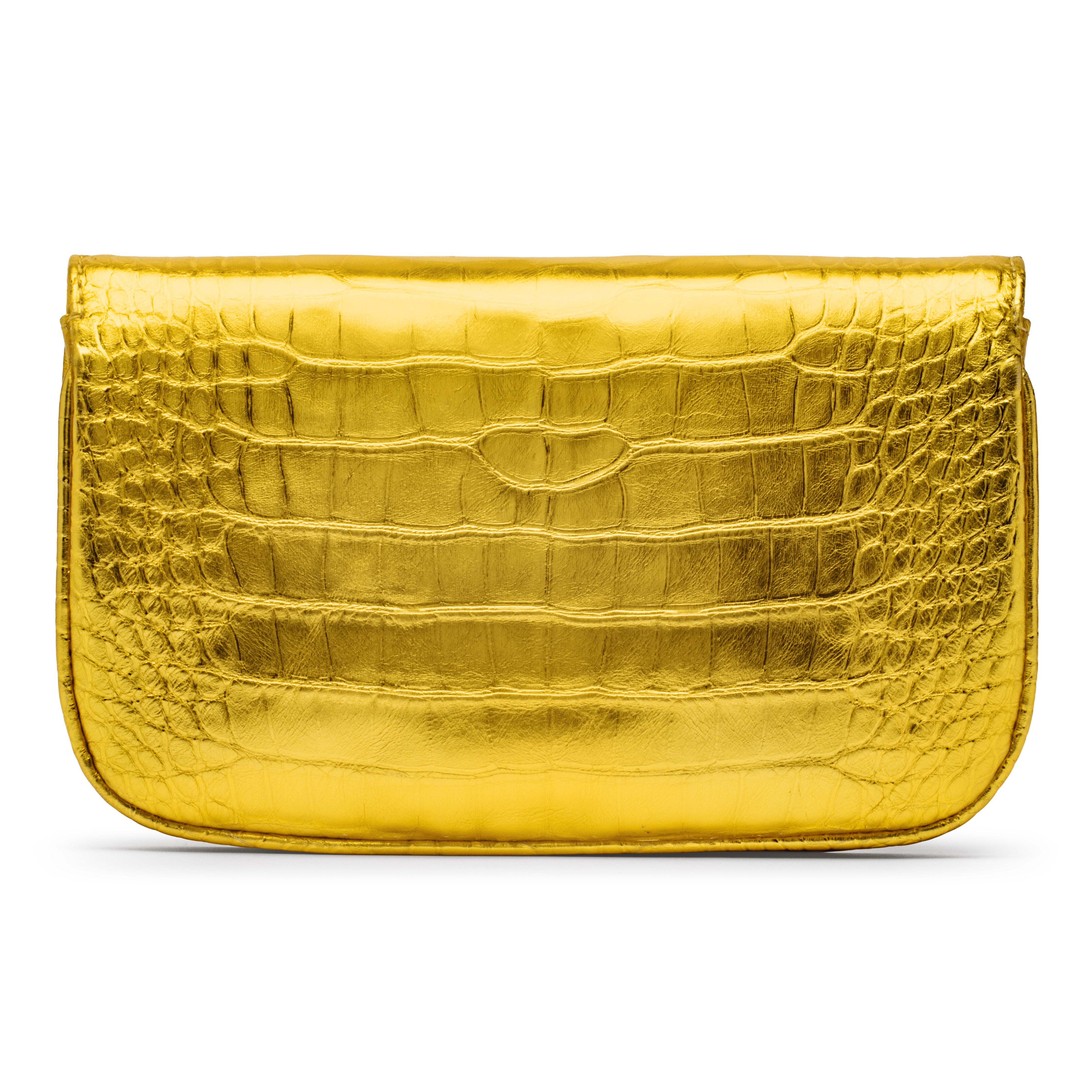The Contessa Clutch with French Baroque Pearls in Gold