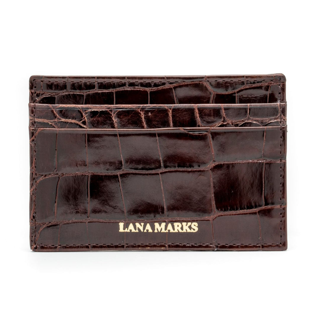 Credit Card Holder in Chocolate Brown
