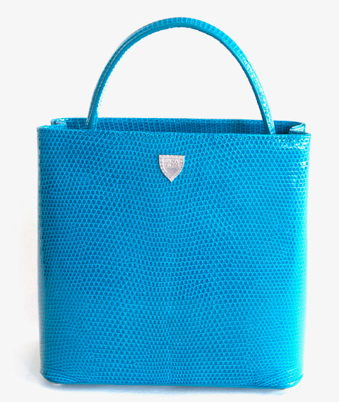 Skyla Tote in Turquoise