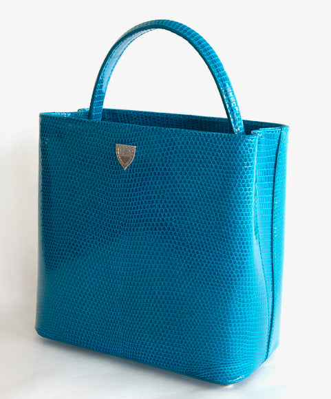 Skyla Tote in Turquoise