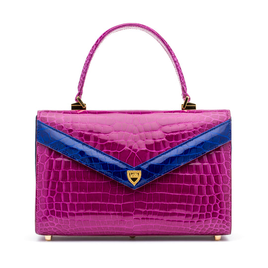 Lana Marks Red Crocodile Wood Handle Handbag – Ladybag International