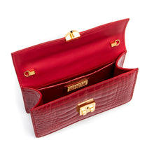 Load image into Gallery viewer, Petite Madison Clutch in Red Alligator
