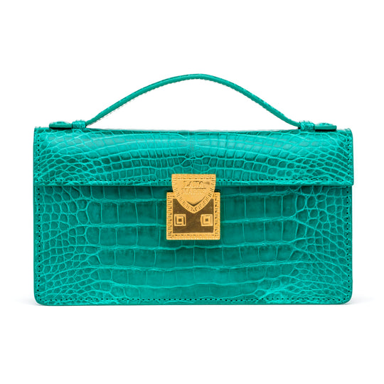Madison Clutch in Green