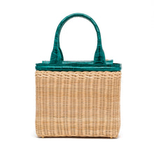 Load image into Gallery viewer, Palm Beach Tote in Emerald Green Alligator
