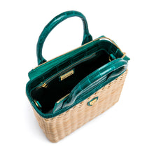Load image into Gallery viewer, Palm Beach Tote in Emerald Green Alligator

