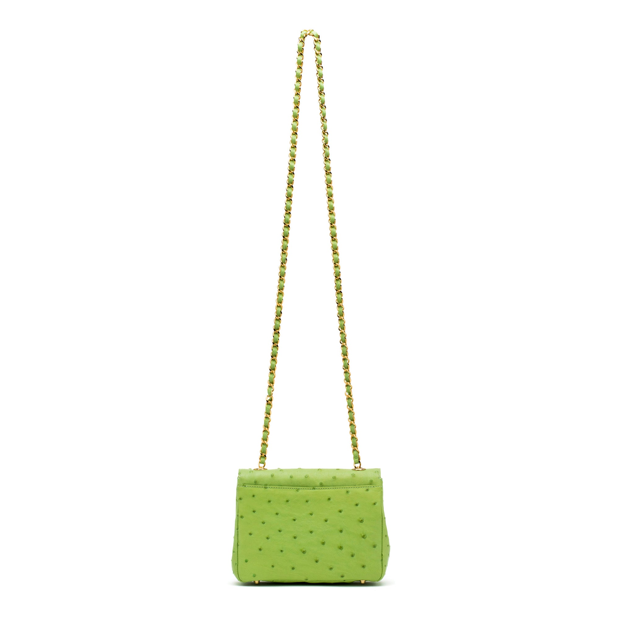 Medium Chain Bag in Lime Green