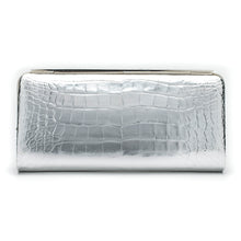 Load image into Gallery viewer, Large Cleopatra Clutch in Metallic Silver
