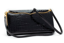 Load image into Gallery viewer, Large Cleopatra Clutch in Black Alligator
